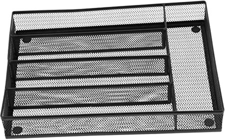 NUOBESTY Metal Desktop Storage Drawer Sections Organiser Kitchenware Drainer Kitchen Pullout Utensil Tray