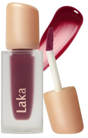 Laka Fruity Glam Tint, 4.5g/0.15 oz., Glowing Lip Stain with Wide Color Spectrum, Hydrating & Lightweight Texture, Long-Lasting Bold Stain, Non-Sticky, Vegan, K-Beauty (#115 Envy)