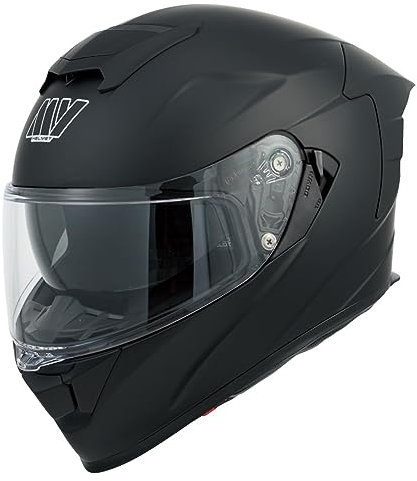 MY Motorrad Integralhelm Vollvisierhelm Mopedhelm mit Sonnenblende für Damen Herren,ECE 22.06 Genehmigung,Modell MY-936 (Mattschwarz, S)