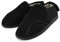 TIESTRA Mens Slippers Memory Foam Slippers Wide Fit Adjustable House Shoes for Diabetic Swollen Feet Black 12UK-46EU