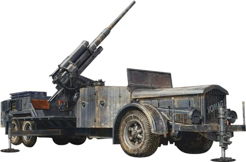 Das Werk DW35024 8,8 cm Flak auf 9t VOMAG Maßstab 1:35 Plastikmodellbausatz Modellbau