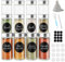 Moreau Gewürzgläser,Spice Jars Rund, Luftdicht Gewürzglas Edelstahl 12 Stück,Gewürz Organizer mit Edelstahldeckeln, Gewürzgläser Set mit Trichter, Reinigungsbürste, Stift (100ML-rund-12set)