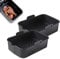 Tower T843093 Set of 2 Rectangular Air Fryer Trays, Suitable for Most 6 Litre and Dual Basket Air Fryers, Reusable Silicone Liners, Black