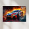 Dekomundo BMW M8 Rennwagen Auto Poster, Leinwandbild oder Bild mit Rahmen, 50x70 cm, Fotoposter