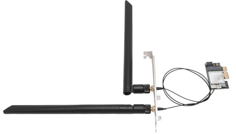 Elprico WiFi Card,PCIe Wireless WiFi Network Adapter Card for Desktop PC Windows 8/10/11, 2.4G 5G 867Mbps Dual Band 5G Network Card (Detachable Antenna)