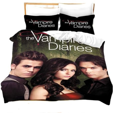 KnorRs Horror TV Bettbezug-Set 2-Teiliges, Vampire Bettwäsche 135X200cm, Weiches Bettbezug Mit Kissenbezug Für Kinder Und Erwachsene (A2,135x200 cm + 80x80 cm)