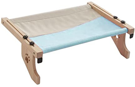 Duiaynke Stabile Hängematte/Bettsitz, waschbar, Lounge-Regale, verstellbar, 15 cm, Katzenfensterstange zum Klettern, Indoor-Katzen, Spielen von Kleintieren und Haustieren (Graublau)