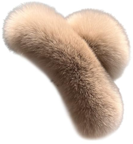 Flauschige Haarklammern 5,1 Zoll großer starker starker Fuzzy -Klauenclip für dickes Haar, nicht schlaue Winterbötchen -Haarnadelhaarkiefer -Klammern Geschenke für Frauen Khaki Barrettes