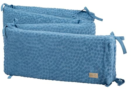 roba Baby Nestchen Seashells Indigo für Babybetten 60 x 120 cm bis 70 x 140 cm - Bio-Baumwolle - Zertifiziert nach Organic Content Standard (OCS) & Oeko Tex Standard 100 (Blau)