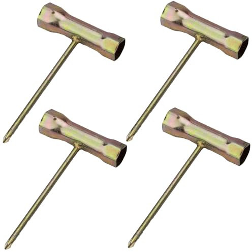 ANFUXT 4 Pcs Combination Wrench, 13mm x 19mm Spark Plug Wrench, T-Wrench, Chainsaw Key, Spark Plug Wrench for Brushcutter for Chainsaw, Moped, Mower, Brush Cutter