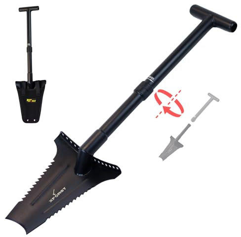 forst X-SZ2 - Pala robusta, ideale per giardinaggio e prospezione. 72 cm, 1,66 kg, lama trapezoidale affilata con denti laterali per giardinaggio, rimozione radici