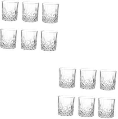 ULTECHNOVO 2 Set Bicchiere Boccale Di Birra Potabile Moderno Tazza Senza Stelo Chiaro Infrangibile Alto Tazze Di Tazze Di Whisky Coppa Di Vino Transparent 6 Pezzi * 2