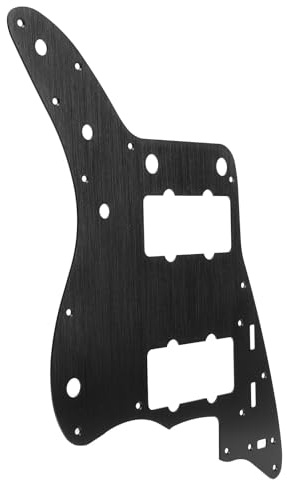 Premium E -Gitarre Pickguard Scratch Plate Ersatz 13 Löcher Anti -Scratch Aluminium -Legierung Guard Schwarz für Jazzmaster Classic Vibe E -Gitarre (BLACK)