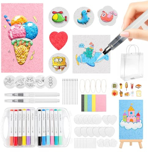 72 Pièces Kit de Peinture Texturée en Mousse, Magic Puffy Paint Set