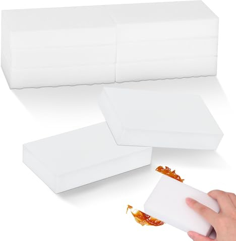 LONGERSIZHAN 8Pezzi Spugna Magica Muro 10x6x2cm, Bianca, per Cucina e Bagno | Spugne magiche antigraffio per pulizia di macchie. Ideali per muro, cucina, bagno e scarpe.