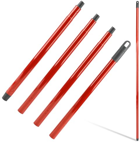 ZESHGON 1 Pack Mop Handle Replacement Accessories for Vileda Spin Turbo/Turbo Smart/EasyWring Mop,4-Section Adjustable 28.5 to 54.5 Mops Pole, for Floor Cleaning (Only Mops Handle are Included