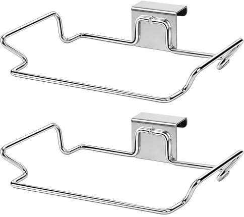 YcsRnn Bin Bag Holder, Kitchen Door Bin and Bin Bag Hoop Set, Caravan Door Bin Solution, Two Iron Sheet Units Measuring 15 by 24 cm Each