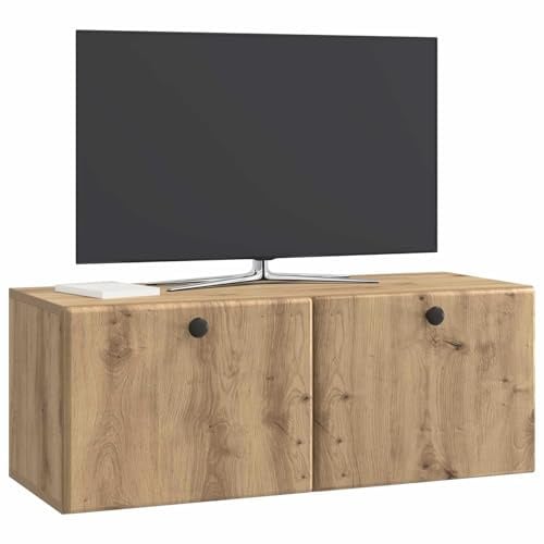 vidaXL Wandmontierter TV-Schrank 78,5 x 31 x 30 cm Artisan-Eiche, Wohnzimmeraufbewahrung, moderner Schrank, Wand-TV-Ständer, rechteckiges Design, viel Platz, praktische Möbel