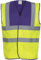 Yoko Veste de yk001/HVW100 Haute visibilité 2 Bandes et Bretelles Gilet sans Manches pour Femme Moyen Violet