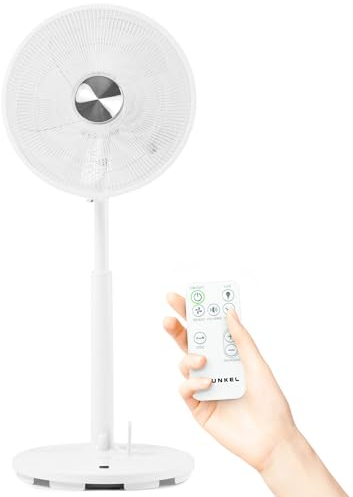 Grunkel - FAN-14SILENCE - Ventilador de Pie silencioso con Mando a Distancia, 4 velocidades y altura regulable hasta 108cm.