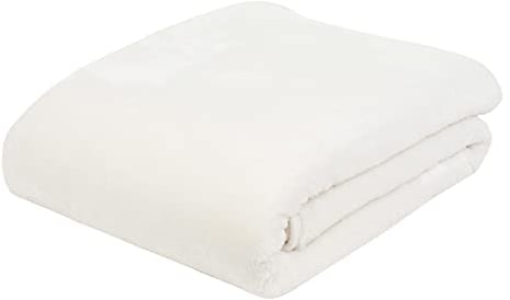 Gözze - Premium Cashmere-Feeling Wohn- und Kuscheldecke, 500 g/m², 220 x 240 cm - Wollweiß
