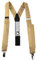 TigerTie schmaler Unisex Hosenträger in Y-Form mit 3 extra starken Clips - Farbe in hellgold einfarbig Uni - hochwertige Verarbeitung
