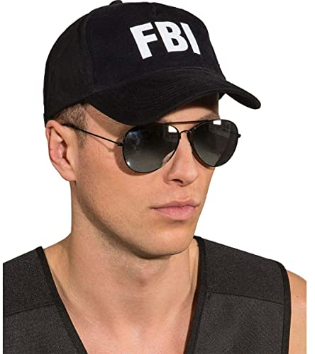 Unbekannt Mütze Basecap FBI schwarz Kostüm-Zubehör USA Fasching Karneval