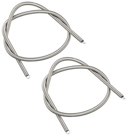 sourcing map 2pcs Ressort de Traction Fil Diamètre 0,016 Inoxydable Acier | Ressort de Tension, Ressorts d'Extension, OD 0,16, Libre Longueur 11.81, Petit Double Crochet
