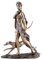Top Collection Skulptur Diana The Jägerin, römische Göttin der Jagd, des Mondes und der wilden Tiere, in hochwertiger Kaltgussbronze, 27,9 cm