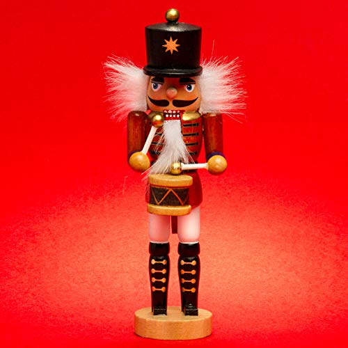 SIKORA NK-H Deko Nussknacker Figur aus Holz Verschiedene Motive 2 Größen, Größe:Höhe ca. 18 cm, Farbe/Modell:H01 Trommler