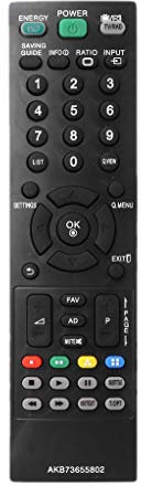 fivekim Télécommande AKB73655802 pourTV AKB73655861 32CS460 32LS3400 32LS3450 32LS3500 32LS5600 32LT360C 37LS5600 37LT360C 19LS3500 22LS3500 télécommande