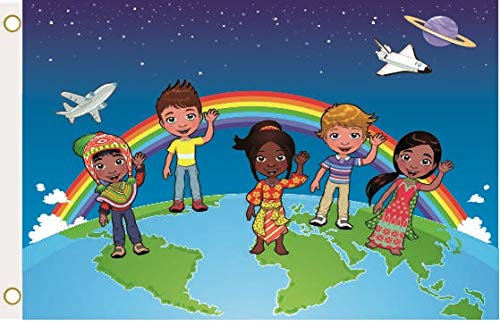 U24 Flagge Fahne Kinder der Welt 90 x 150 cm