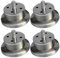 4 Pièces Pieds de Meubles Acier Inoxydable 3cm Pieds de Meubles Meubles Jambes Ronde Métal Pattes de Meuble Table Canapé Lit Support de Plan de Travail TV(3cm+M10)