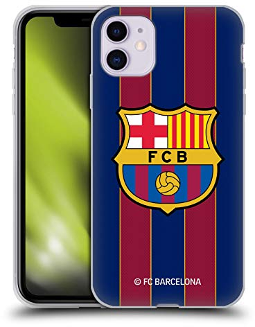 Head Case Designs Offizielle FC Barcelona Home 2020/21 Crest Kit Soft Gel Handyhülle Hülle kompatibel mit Apple iPhone 11