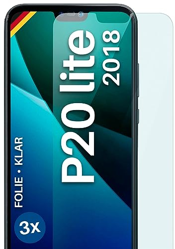 moex FlexProtect Schutzfolie für Huawei P20 Lite Displayschutz Folie Ultra-klar HD 0,2 mm kompatibel mit jeder Hülle, Anbringen ohne Blasen, Handyfolie Extra Kratzfest, 3 Stück