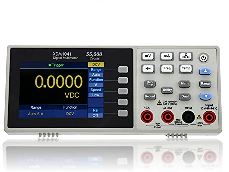 Mini-Desktop-Multimeter, 55000 Zähler 3,7-Zoll-LCD-Digital-Multitester, AC/DC-Strom, AC/DC-Spannung, Widerstand, Kapazität(EU-STECKER)