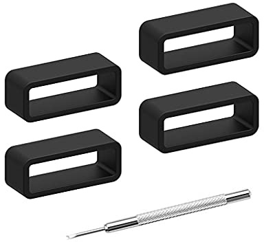 Boucle de Bracelet Montre en Caoutchouc, Anneau de Support Remplacement en silicone pour Bracelet de Montre 12mm 14mm 16mm 18mm 19mm 20mm 21mm 22mm 23mm 24mm 25mm 26mm 28mm 30mm