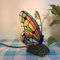 Schmetterlingslichter, Tiffany-Stil-Schmuck-Tischlampe, Antikes Buntglas-Schmetterling-Schreibtischlampe, Girl-Schlafzimmer Nachttischlampe, E14,110-240V, 15 * 22Cm
