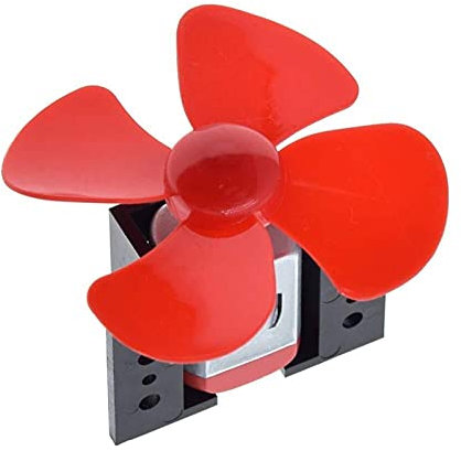 Auoeer 1Set DC Micro 130 Gear motor with fan blade SMAll propeller 3-6V FOR DIY experiment +Motor base (Color : Red)