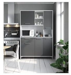 Intermas ECO Buffet de Cuisine L 120 cm - Gris Mat