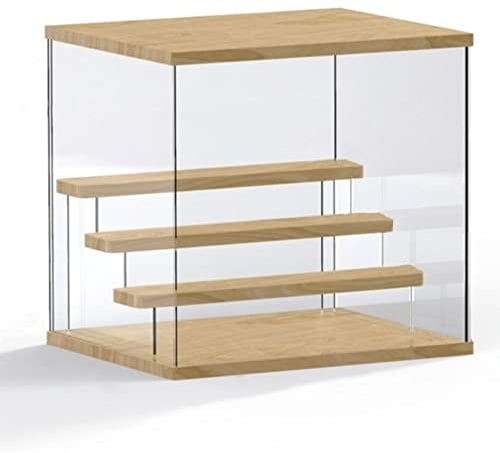 Joody 4 Etagere Vitrine pour Collection, Figurine, Amiibo, Object Manga, Vitrine Acrylique Rangement Boite Plexiglas avec Porte et Support, Anti-poussiere Boite Transparente, 32x26x30,4cm