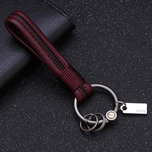 ZOJK Cuir tissé Corde Porte-clés Briquet Cadeau Femmes Hommes Porte-clés Voiture Classique