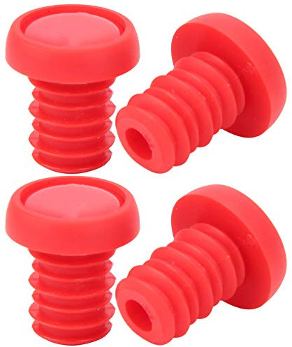 SUNGOOYUE Fahrrad Lenkerendstopfen, Fahrrad Lenkergriffe Lenkerenden Schraubstopfen Polyester Gummi Lenkerendstopfen f¨¹r BMX MTB(rot),Fahrr?der und Ersatzteile