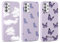 Yoedge 3 Stück Hülle für Samsung Galaxy A32 (5G) 6,5 mit Muster Aesthetic, Weich TPU Ultra Dünnes Soft Slim Silikon Handyhülle Con Motiv, Stoßfeste Case Cover für Samsung A32 (5G), Schmetterling