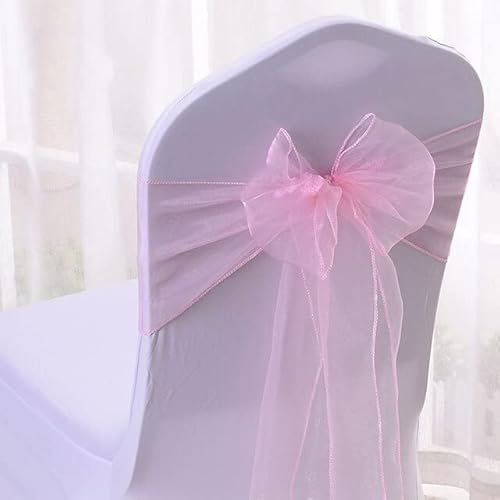 DUPU 50pcs/100pcs-Hochzeitstuhl Sash-Krawatten Crystal Organza Stuhl Stuhlschärfen-Knoten für Party-Event-Bankettdekoration