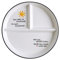 Porcelain Divided Plates, Round Portion Control Plates for Weight Loss for Adults, Compartment Dinner Plates for Dessert Salad Steak Sushi Spaghetti