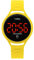 FeiWen Damen Fashion Einfach Touch-Steuerung LED Digital Uhren Gummi Sport Armbanduhr (Gelb)