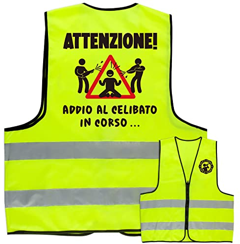 Gilet per l'Addio al Celibato Gadget Divertente Addio Celibato Idea Regalo per Futuro Sposo Scherzo Costume per Festa d'Addio al Celibato Matrimonio (Addio Celibato in Corso)