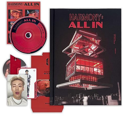 P1Harmony - 6th Mini Album [HARMONY : ALL IN] (BUMP IN Ver.) Cover + Booklet + CD + Standing Photo Card + LOGO Tag + Photo Stamp + Special Photo Card + Selfie Photo card + 3 Extra Photocards