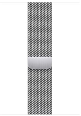 Apple Watch Band - Milanaise Armband - 45 mm - Silber - Regular